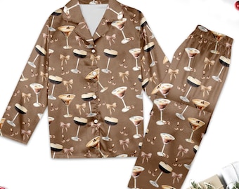 Alcoholic Drinks Pajamas, Espresso Martini Pajamas, Martini Pajamas, Bachelorette Party Pajamas, Pajamas Family, Cocktail Pajamas