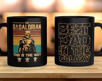 Personalized Dadalorian Coffee Mug, Best Dad In The Galaxy, Father's Day Mug, Daddy Gifts, Birthday Gift For Dad, Dadalorian Travel Cup RE