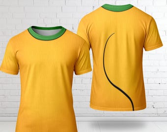 Pluto Dog Costume T-Shirt, Mickey House 3D T-Shirt, Cartoon Character All Over Print Shirt, Pluto Dog Cosplay Costume Tee, Halloween Tee