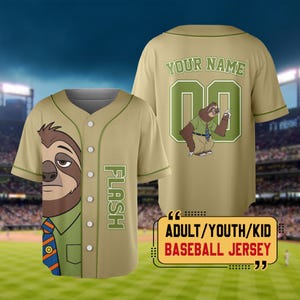 Personalized Disney Zootopia Characters Baseball Jersey, Custom Judy Hopps Nick Wilde Jerseys, Zootopia Baseball Team Outfit, Disney Shirts bild 5