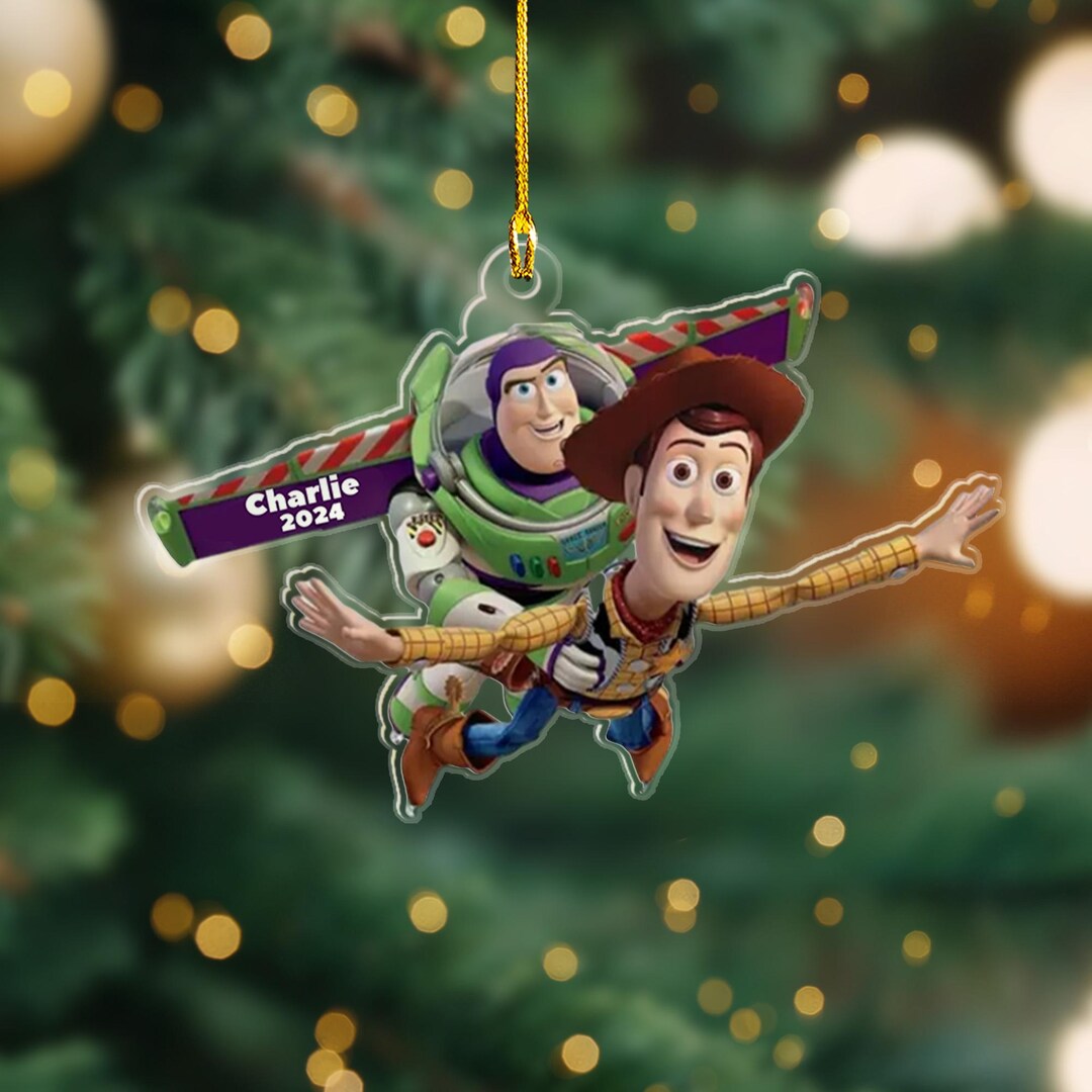 Personalized Woody and Buzz Lightyear Acrylic Ornament, Toy Story ...