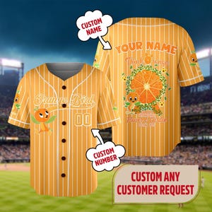 Custom Wdw Orange Bird Epcot Flower and Garden Baseball Jersey, Funny Orange Bird Shirt, WDW Festival Family Trip Matching Tee