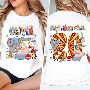 Personalized Birthday Dumbo Family Shirt, Funny Dumbo Elephant Birthday Theme Party Kid Shirt, Dumbo Family Group Trip Outfit RE