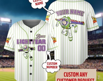 Custom Wdw Toy Story Buzz Lightyear Baseball Jersey, WDW Baseball Jersey Outfits For Kid Adult, Toy Story Gift For Sport Team Tee