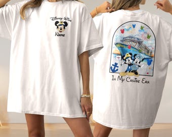 Custom Mickey And Friends Cruise Shir, Mickey Team Cruise Ship Matching Shirt, In My Cruise Era 2 Side Shirt, Family Trip Matching Tee