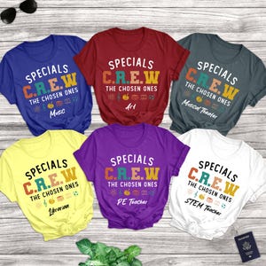 Custom Specials Crew Shirt, Back To School Matching Teacher Shirts, Custom Teacher School Shirt, Personalized School Tee, Teacher Team Gift
