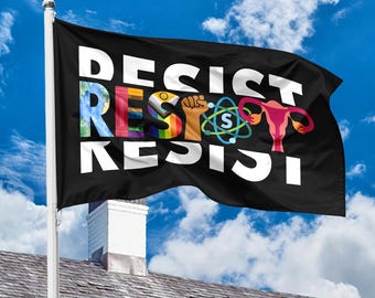 Not My President House Flag, Anti Trump House Flag, Flag Gift for Democrat, FDT Flag, Protest Flag, Feminist Gift, Politics House Flag