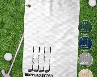 Toallas de golf personalizadas "El mejor papá por par", toallas de golf "El mejor abuelo por par", regalo de golf personalizado para el Día del Padre, regalo para amantes del golf, regalo de golf para papá