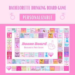 Bachelorette Drinking Board Game - PERSONALIZED - Etsy