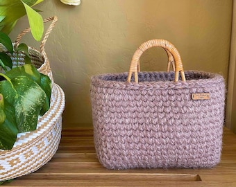 Handwoven Purple Multipurpose Basket