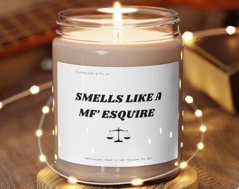 Funny Lawyer Candle | Bar exam gift | New Attorney gift | Esquire candle | Law School Graduation Gift