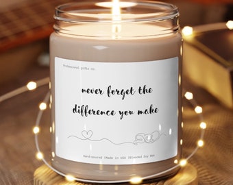 Unique Midwife Gift | Birth Doula Gift | Labor and Delivery Nurse Candle | Cute Pediatric Doctor Gift | Never forget the difference you make