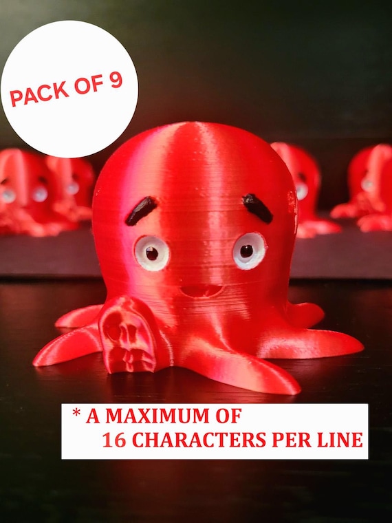 Virgin Voyages Octopus. Pack of 9 Octopus. Silk Red. - Etsy Israel