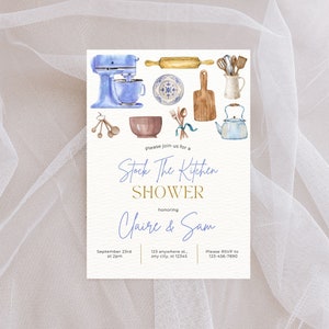 Stock The Kitchen Wedding Shower Editable Invitation