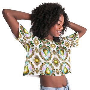 Women&#039;s Lounge Cropped Tee Sparkling Pear