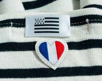 Pack d'Etiquettes drapeau breton pour vêtements à coudre / Gwenn ha du