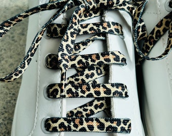 Stylish Leopard Shoelaces – Custom Chic for Sneakers, Ankle Boots or Low-Top Sneakers | Original Shoelaces Accessory