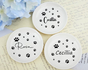 Personalized Pet Paw Ring Tray with Name,Custom Dog Paw Trinket Dishes,Funny Dog Paw Ring Holder,Gifts For Pets Lovers,Dog Mom Dog Dad Gift