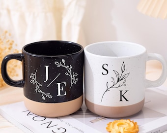 Couple Anniversary Pottery Mug Keepsake, Ceramic Wedding Cup, Engagement Gift, Valentine's Day Gift, Bridal Shower Gifts, Wife New Year Gift