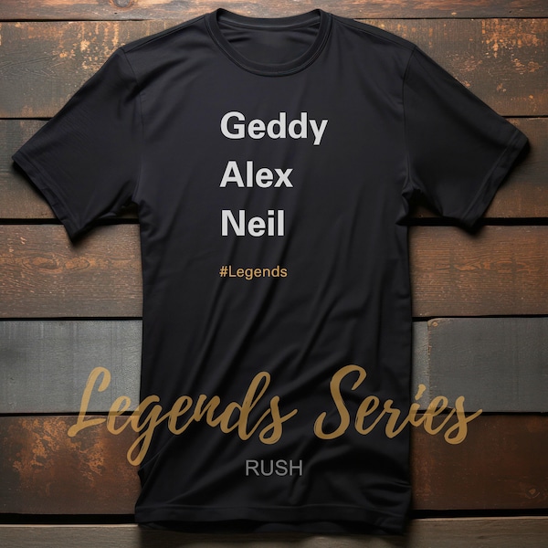 Music Legends T-Shirt, Classic Rock, Geddy, Alex, Neil, Musician Shirt, Music Fan T-Shirt
