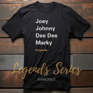 Music Legends T-Shirt, Punk Rock, Classic Rock, Musician Shirt, Punk Rock Band, Gift for Musician, Joey, Johnny, Dee Dee, Marky
