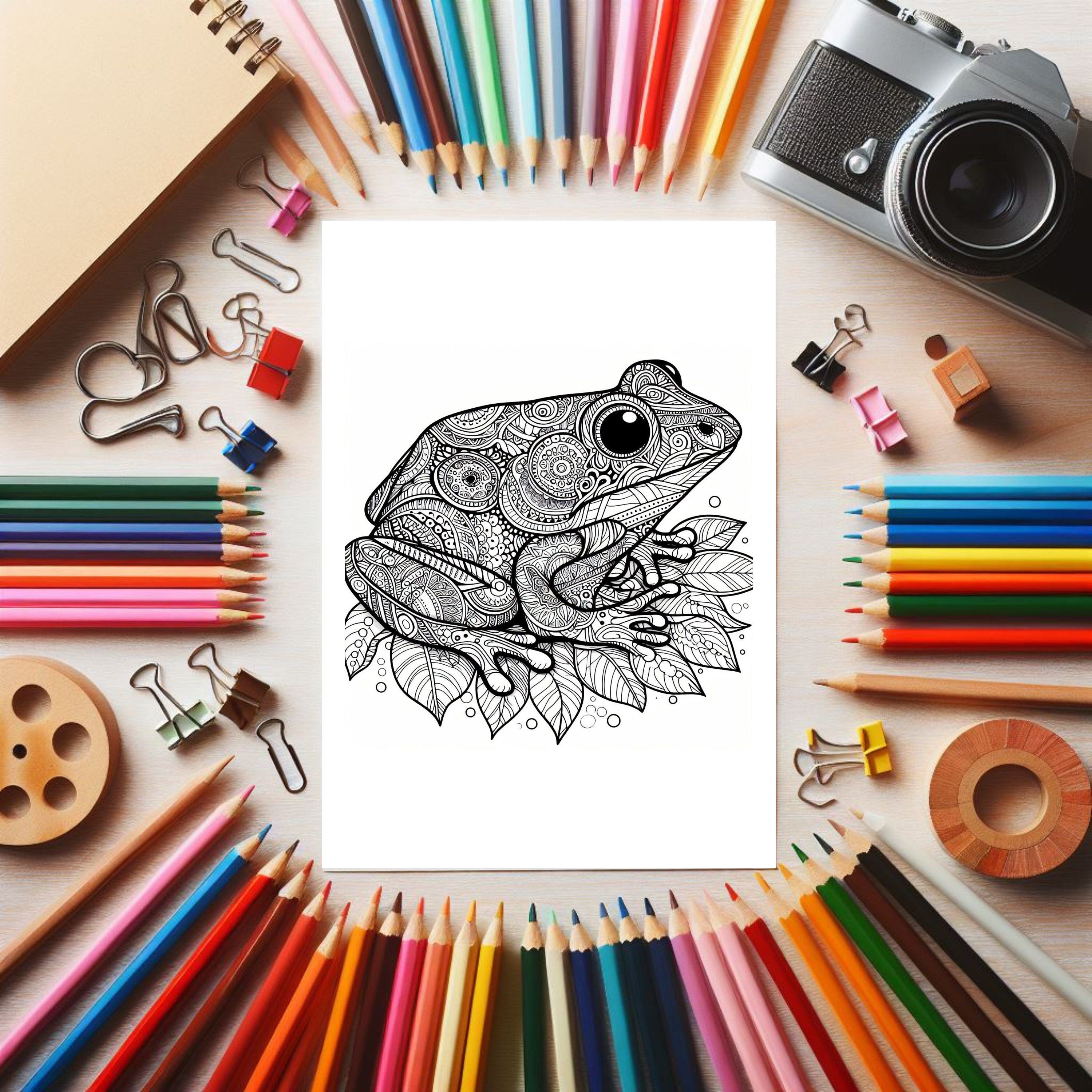 Mandala Frog COLOURING PAGES, 27 Printable Coloring Pages, Mindful ...
