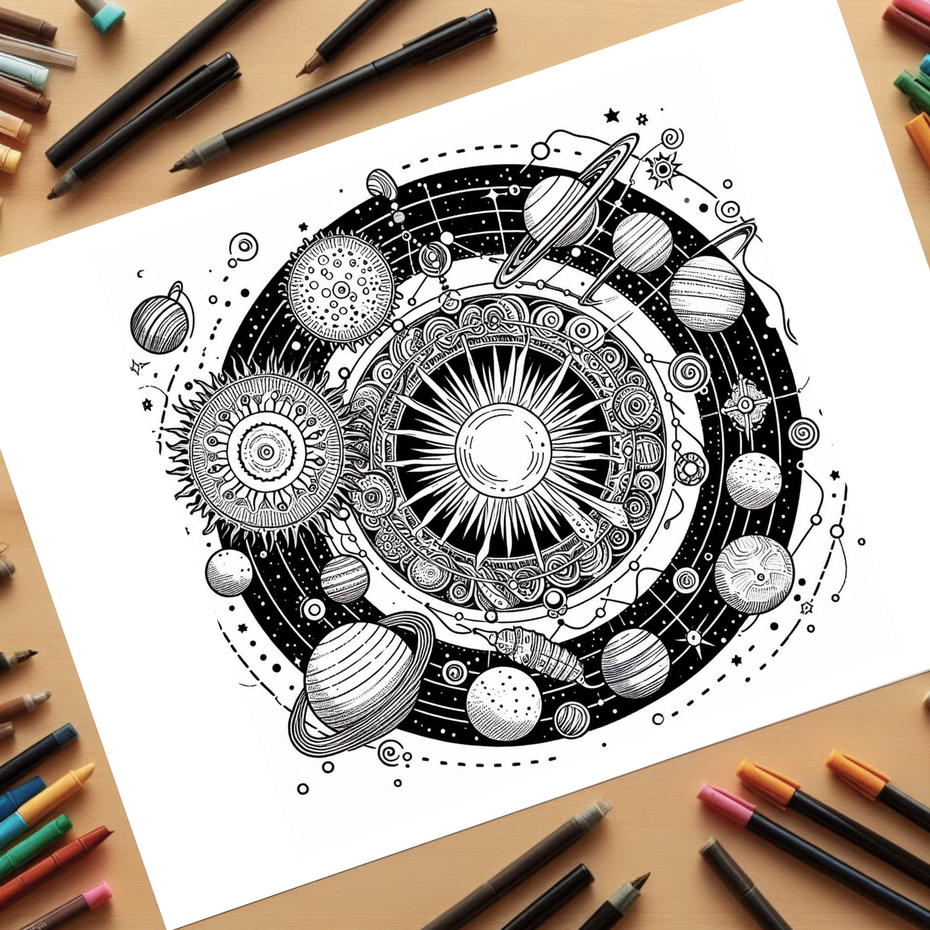 Planets COLOURING PAGES 24 Printable Coloring Pages, Solar System ...