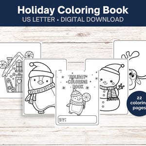 Holiday Coloring Pages | Printable Christmas Coloring Book for Kids
