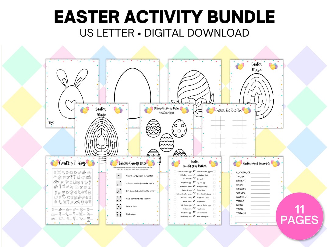 Easter Activity Bundle | Easter Activities for Kids | Easter Games - Etsy