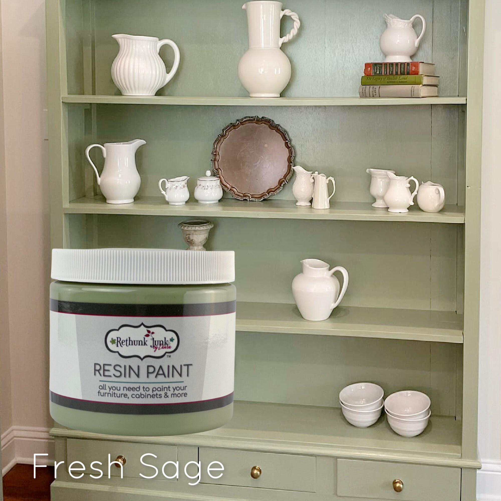 Sage Advice - Chalk Style Paint for Furniture, Home Decor, DIY, Cabinets, Crafts - Eco-Friendly All-In-One Paint