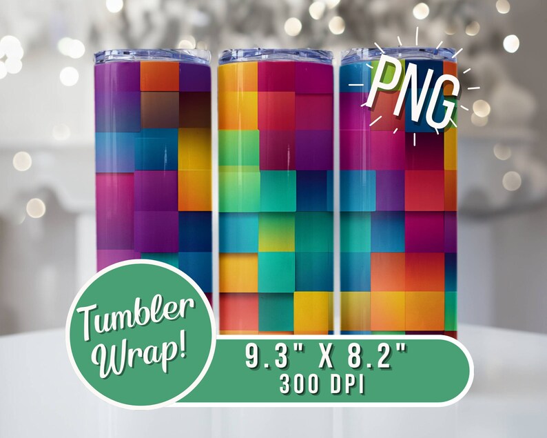 3d-rainbow-pixels-1-png-for-tumbler-sublimation-skinny-straight