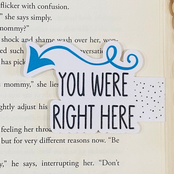 You Were Here Magnetic Bookmark, Gift for teachers, bookish gift for her, birthday gift for book lover, bookmark for girls, stocking stuffer