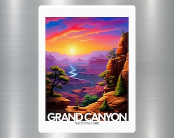 Grand Canyon National Park magnet, colorful sunset landscape magnet, scenic view souvenir, canyon art fridge magnet
