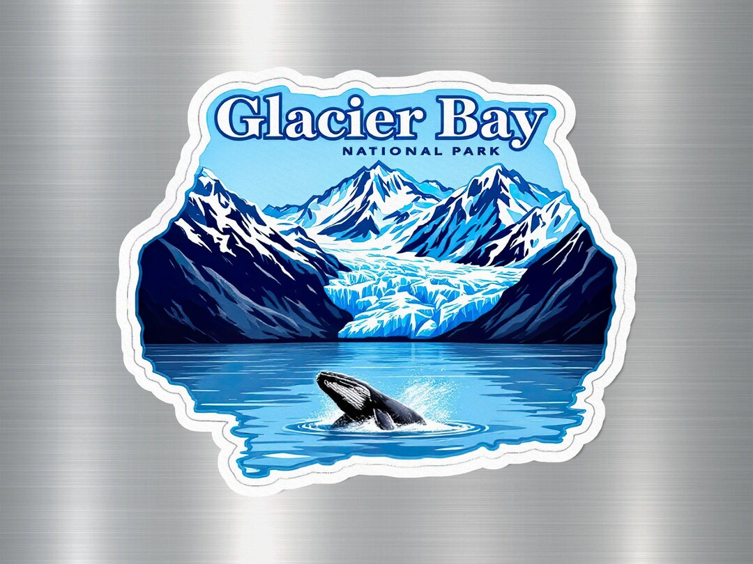 Glacier Bay National Park Magnet, Whale Magnet, Mountain Glacier Magnet ...