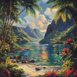 American Samoa (American Samoa) - Painted Oil On Canvas- Wall Clock