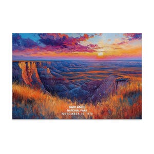 Sunlit Badlands National Park Puzzle 1000 Piece Colorful Landscape Jigsaw for Adults Kids Stunning Sunset View Gift
