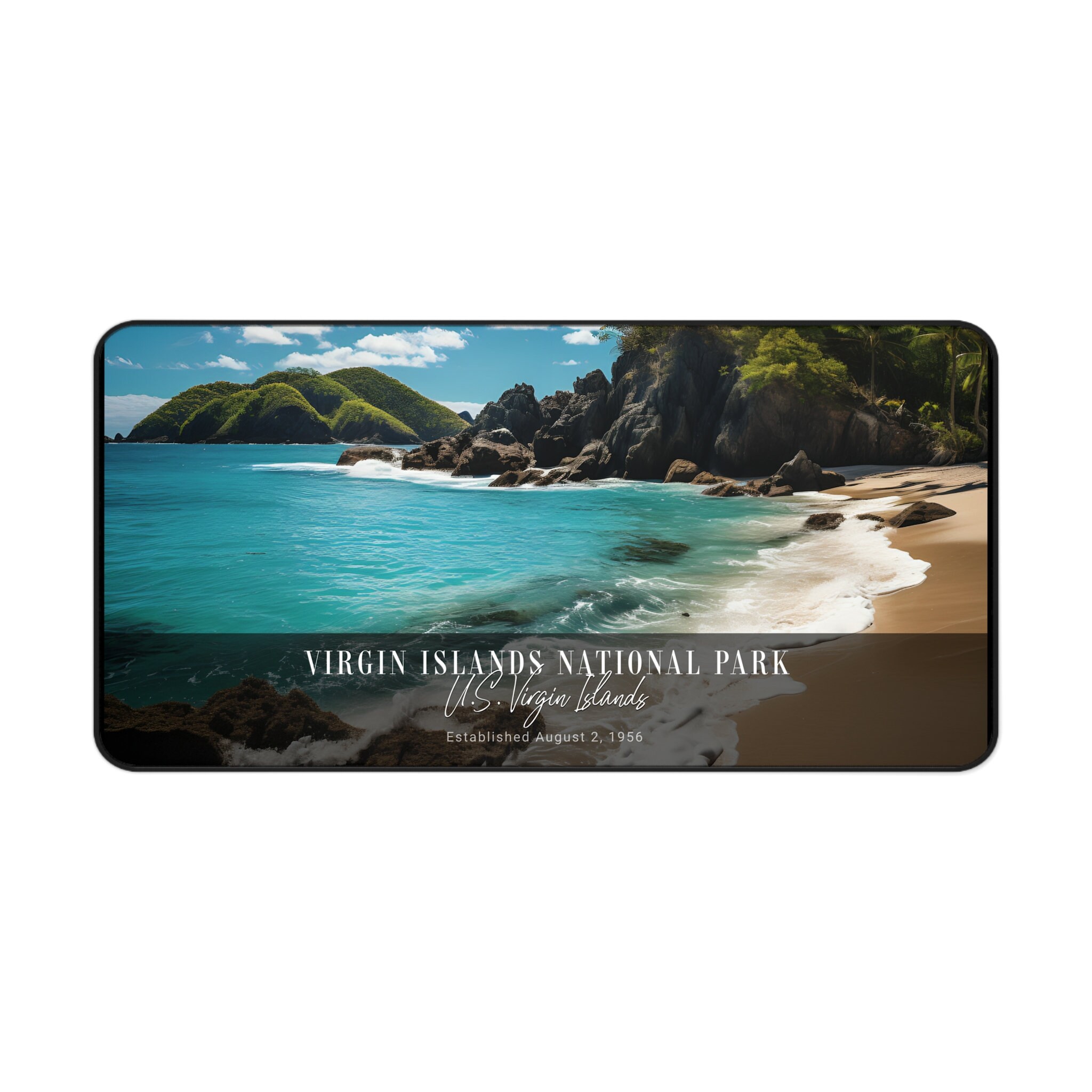 Extra Large National Parks Desk Mat Mouse Pad - Virgin Islands , Nature