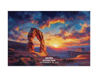Arches National Park Puzzle Colorful Sunset Scenic Landscape Jigsaw Puzzle 1000 Pieces Challenging Arches Utah Puzzle Game