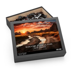 National Park Jigsaw Puzzle Gift - Badlands , Nature Aesthetic, Gift for Nature Lovers, Landscape Puzzle Van life, Hikers