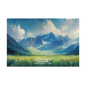 Scenic mountains puzzle, Gates of the Arctic National Park puzzle, 1000 piece nature landscape jigsaw puzzle, adult puzzle gift
