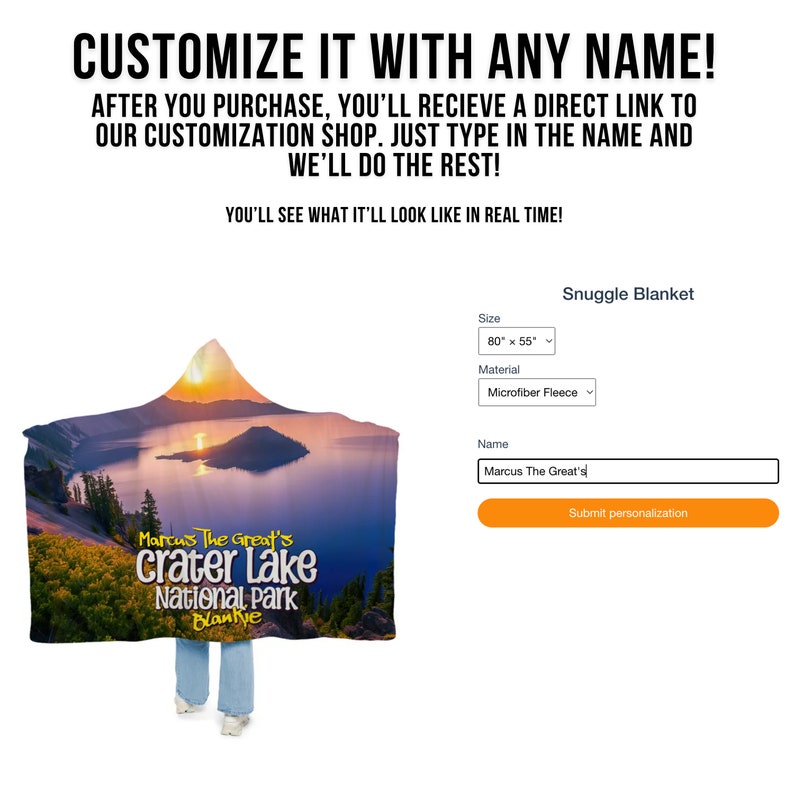 Mount Rainier National Park Hooded Blanket Cozy Fleece Throw