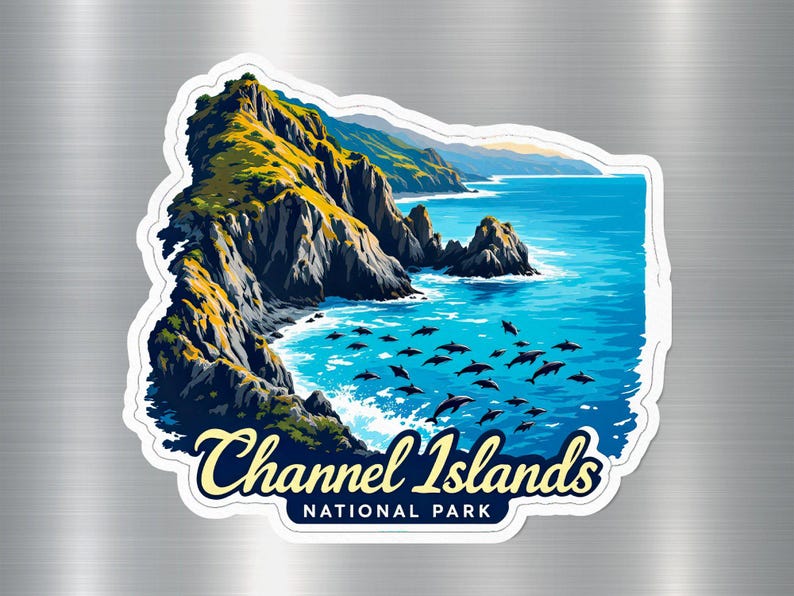 Channel Islands National Park Magnet, Scenic Coastal Magnet, Collectible Travel Magnet, Souvenir from California, Nature Lover Gift image 1