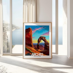 Arches National Park Wand Kunst Druck, Wüstenlandschaft digitaler Download, Nationalpark druckbare, Natur Wohnkultur, Wandern Abenteuer Geschenk