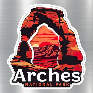 Arches National Park Magnet, Vintage Travel Souvenir Magnet, Retro National Park Collectible, Scenic Destination Fridge Magnet