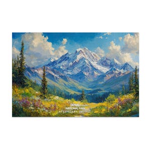 Scenic Mountain Puzzle, Denali National Park February 26 1917, 1000 Pieces, Challenging Family Fun Activity, Beautiful Nature Art