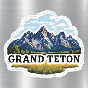 Grand Teton Magnet Souvenir, Scenic Mountain Range Magnet, National Park Keepsake, Fridge Decor, Travel Gift, Nature Lover, Adventure