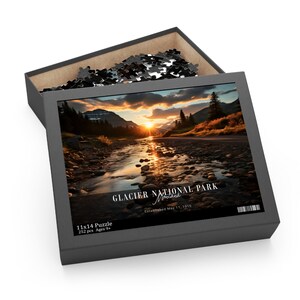 National Park Jigsaw Puzzle Gift - Glacier , Nature Aesthetic, Gift for Nature Lovers, Landscape Puzzle Van life, Hikers