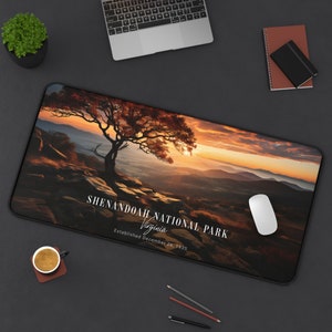 Extra Large National Parks Desk Mat Mouse Pad - Shenandoah , Nature Aesthetic, Gift for Nature Lovers, Office Accessories
