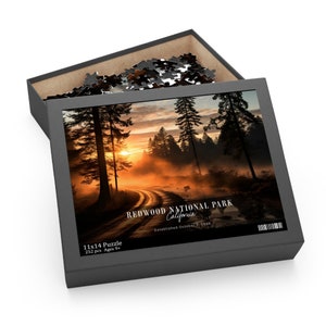National Park Jigsaw Puzzle Gift - Redwood , Nature Aesthetic, Gift for Nature Lovers, Landscape Puzzle Van life, Hikers