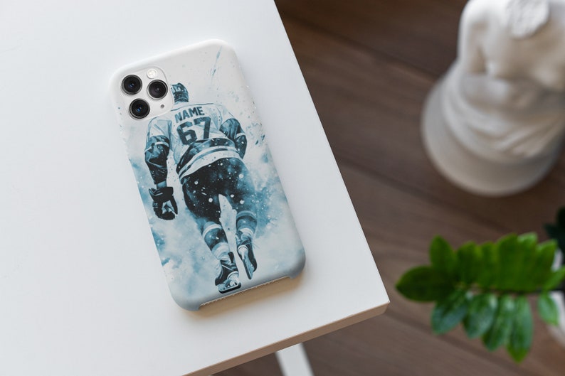 Custom Hockey Player Phone Case Customizable Name and Number Etsy Canada